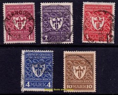 EBS Germany 1922 – Munich Trade Fair – Michel 199-203 – Used – (u4