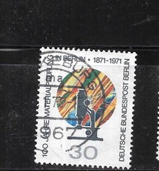 BERLIN GERMANY SC# 9N326 1971 SCIENCE COMMEMORATIVE VF USED OLD STAMP