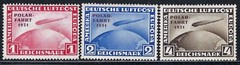 B&D: 1931 Germany Scott C40-C42 Graf Zeppelin Polar Flight set, MH, small faults