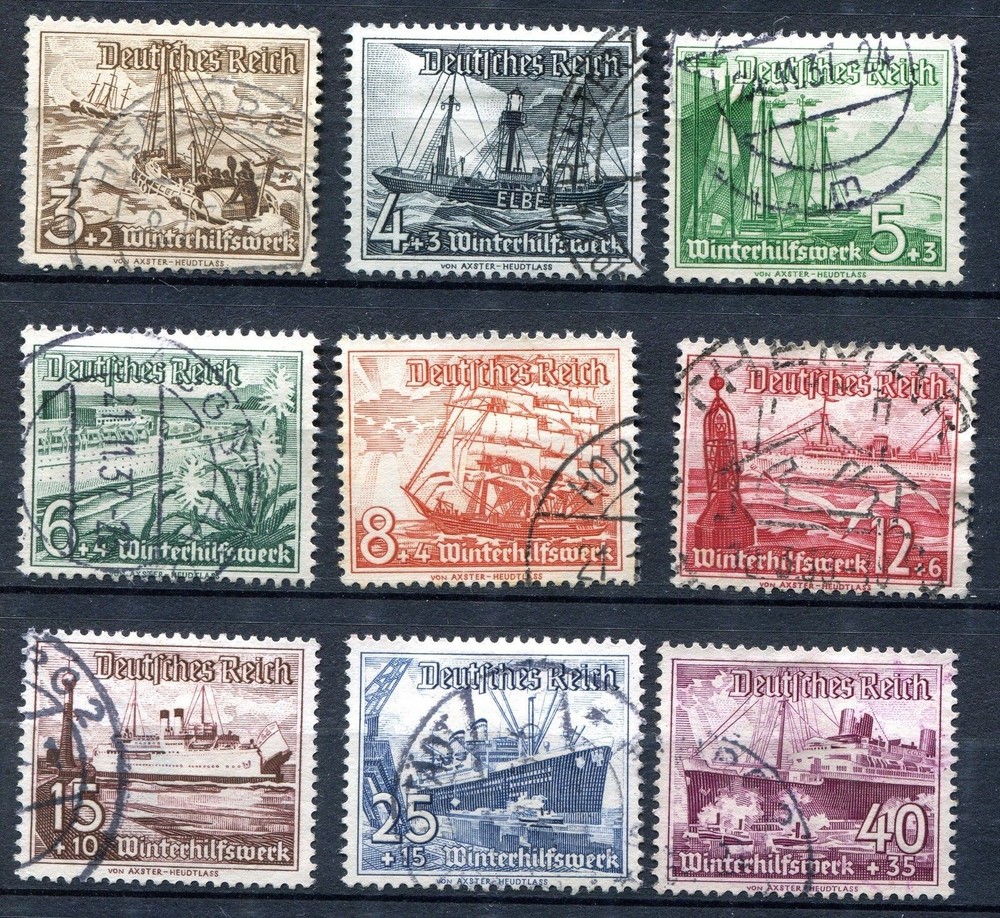 GERMANY 3rd REICH 1937 WINTER HELPSCOTT B107-B115 FINE USED