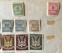 PRE-WW2 GERMAN WEIMAR REPUBLIC INFLATIONARY POSTAGE STAMP GROUPING