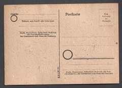 Germany 50pf Leipzig Fair 1948 Block of 8 Lobau Cancel on 1950 Postal Card