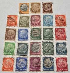 German Deutsches Reich Paul Von Hindenburg Stamp Set – 1933