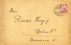 GSWA [X] Mi 26b 10PF CARMINE 01MAR11 WINDHUKa-GERMANY, COMM. RETURN. ADD. $250