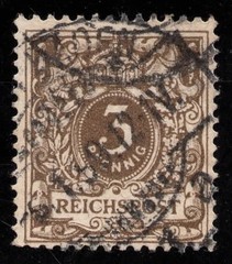 1889 German Empire 3 pfg Lot Michel 45 Scott 46 used