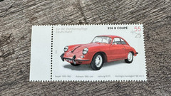 Red Porsche 356 B Coupe year 1959-1963 Stamp 2003 Cars from Germany 55+25 Cents