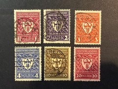 Germany # 212 – 217 Used 2024 Scott Catalogue Value $ 23.20