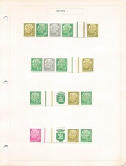 Germany West 1950s Heuss Booklet Panes Collection Se-Tenant Ad Tabs Lot 8 Pgs
