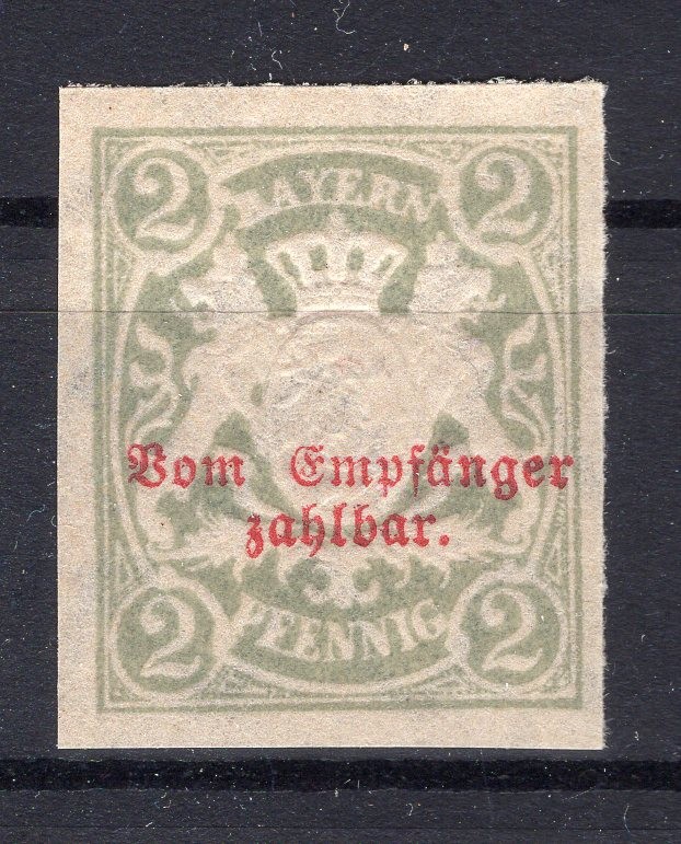 Bayern PORTO 13yU UNCANCELLED ** MNH FRESH 120EUR