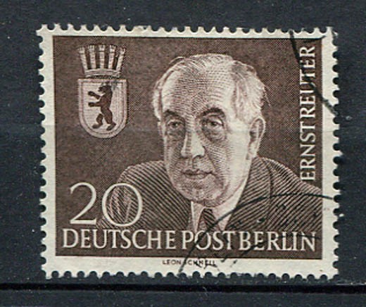 Germany – Berlin : Ernst Reuter stamp from 1954 – used