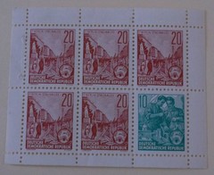 Germany East Stamp 333a Booklet Pane MNH Cat $4.00
