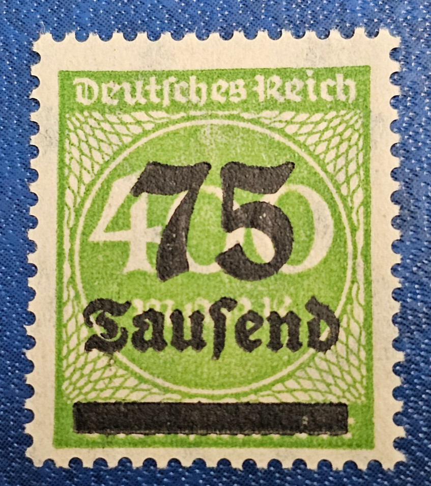 Stamp Germany Reich FREIMARKE 75 000 Mark 1923 Mi. Nr. 287 a [🇩🇪35971]