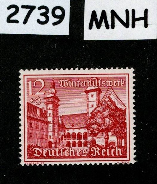 MNH Stamp B165 1939 Germany Castles Cathedrals Mountains Winter relief #2739