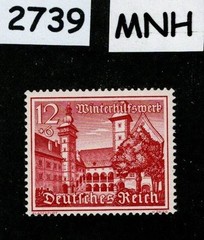 MNH Stamp B165 1939 Germany Castles Cathedrals Mountains Winter relief #2739