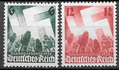 Germany Third Reich 1936 Mi# 632-633 Nazi Party Rally, Nuremberg MNH **
