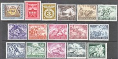 Stamp Germany Year 1943 Mi 828-63 Set WWII 3rd Reich Wehrmacht Stuka Adolf MH