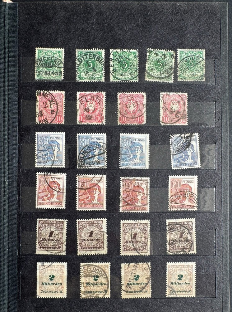 Germany Stamp Lot Used Reichspost Deutsches Reich Deutsche Post 1890-1948 MH/U