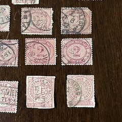 OLD GERMANY STATES LOTOF 13 RED STAMPS #47