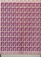 Lot Stamp Germany 3 Sheet 1941 WWII 3rd Reich Fascism Adolf Hitler AH MNH MNG