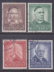 Germany B334-37 Used 1953 Famous People Full Set (See Description) Scv $80.00