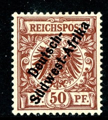 Germany 1897 SWA Southwest Africa 50pf Red Brown First Issue Scott #6 Mint H123