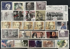 Germany People Stamps Lot 55 Used Famous Persons Bundespost Collection