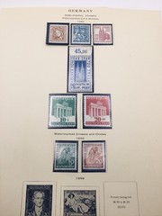 Germany Lot – 127 Stamps 1946-56 on Cut Album Pages – DDR, USSR, British US Zone