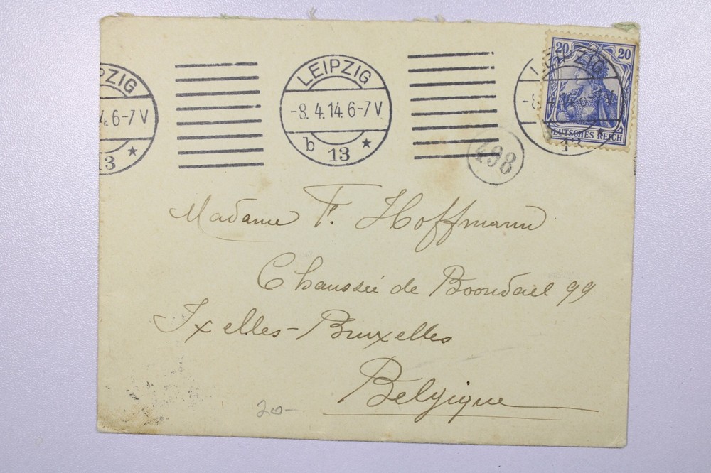 Germany 1914 Leipzig Event Cover / Poster Stamp Back – L39723