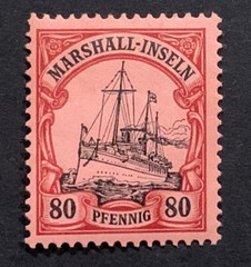 Travelstamps: GERMANY MARSHALL ISLANDS STAMPS Kaiser’s Yacht 80pf MNH OG UNWMK