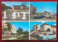 DDR Germany 1975 20 pfg Traffic Safety on Vintage Postcard to Romania XF 6953