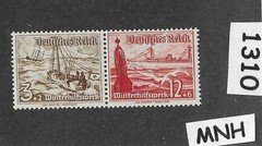 MNH stamps B107 & B112 Germany 1937 Winter Relief / Ships / Schooners #1310