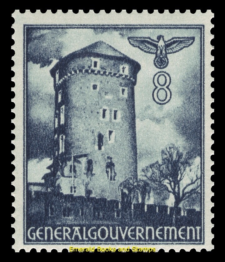 EBS Generalgouvernement 1941 – Sandomierz Tower – Cracow – Michel 66 – MNH**