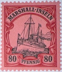 Travelstamps: GERMANY MARSHALL ISLANDS STAMPS Kaiser’s Yacht 80pf MOGH UNWMK