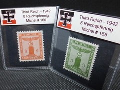 Nazi Germany Third Reich Eagle Stamp 1942 WW2 Issue Reichspfennig Rare Artifact