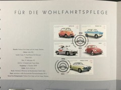 GERMAN POST ART-EDITION 2002/41 2289/2293 AUTOS OLDTIMER CARS VW BEETLE