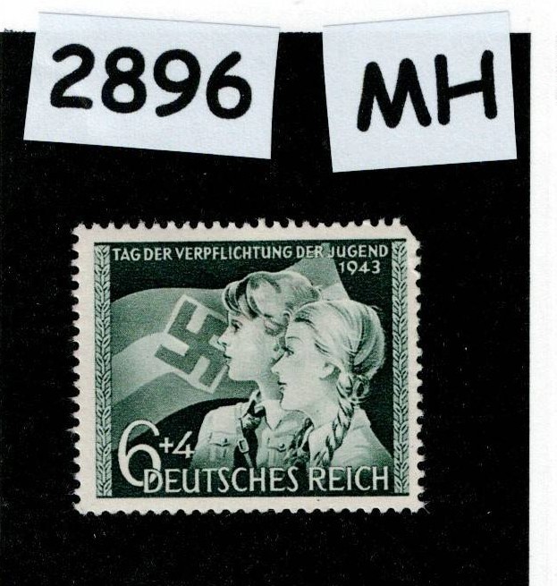 MH stamp B230 / 1943 Hitler Youth / Oath to Hitler & Third Reich Germany #2896