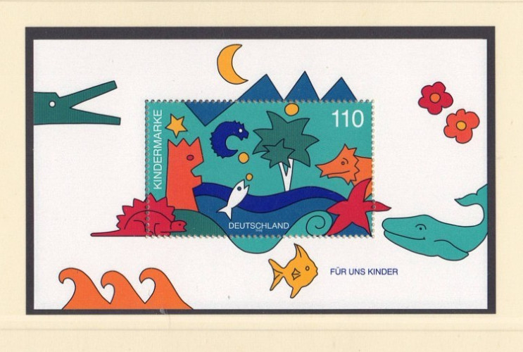 Germany – 1998 Sc, 2000, For the Children, Art, souvenir sheet, MNH
