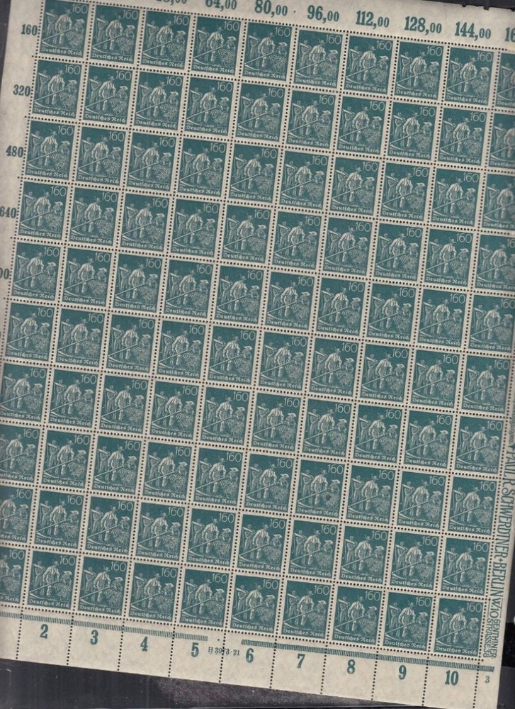 Germany Weimar Republic 1921 ☀ 160 mark Platte 3, HAN 3973.21 ☀ MNH**
