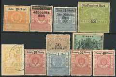 Germany Bavaria Revenue Fiscal Stamp Collection Used Mint