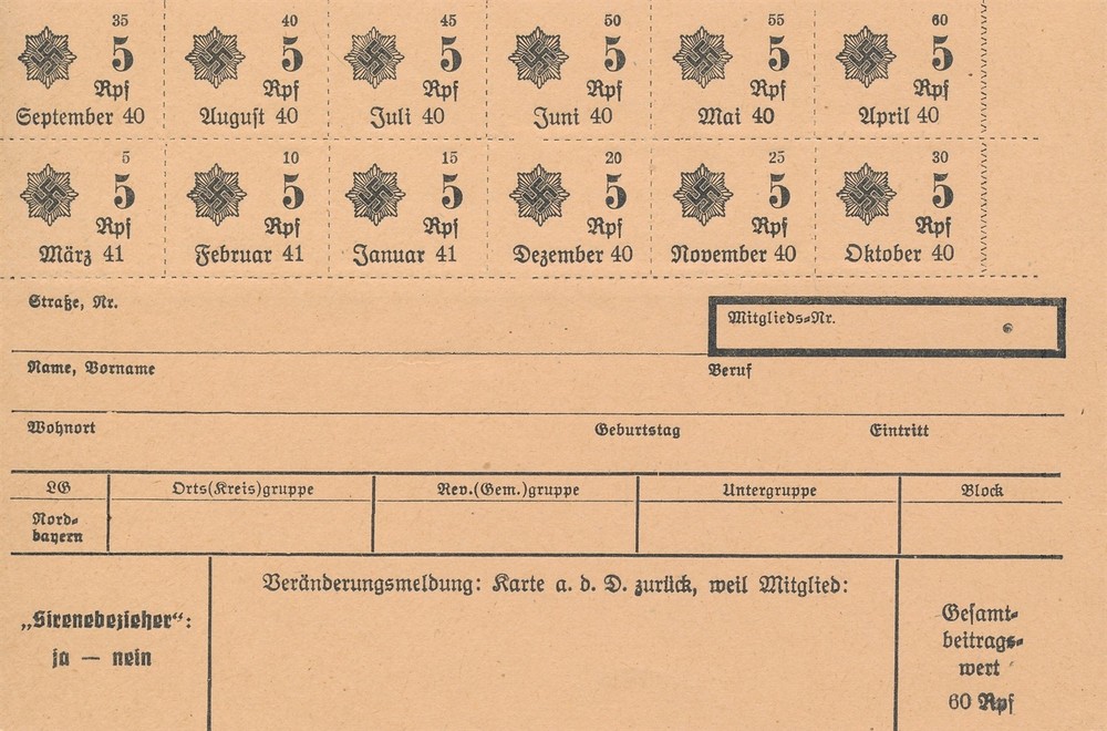 Stamps Germany Revenue Sheet WWII 1942 War Era RLB Air Raid 05 MNG
