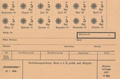 Stamps Germany Revenue Sheet WWII 1942 War Era RLB Air Raid 05 MNG