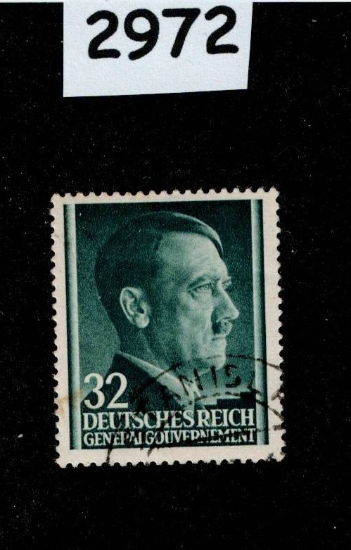 Used Stamp Sc N85 Adolf Hitler WWII General Government Poland Occupation #2972