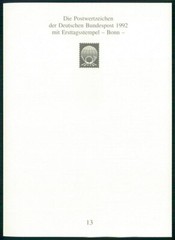 GERMANY FOLDER 1992/13 WAPPEN BLAZON BAYERN