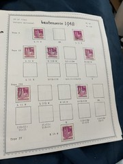 21 ALBUM PAGES BAUTENSERIE 1948 SORTED USED 1149