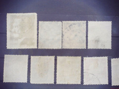 Deutsches Reich 1940s, set of 9 stamps, overprint Ostland- 4, Adolf Hitler, used