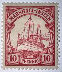 Travelstamps: GERMANY MARSHALL ISLANDS STAMPS Kaiser’s Yacht Mint OG H UnWMK