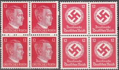 AUTHENTIC Historical Artifact Stamp Germany Blocks WWII 3rd Reich Hitler MNH 3