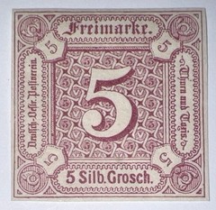 Travelstamps: 1859-1865 Germany Thurn & Taxis Stamps Scott #13 Mint MOGLH