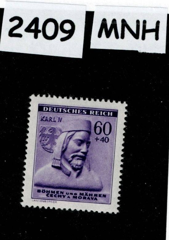 MNH stamp 1943 B15 Wartime Winter relief WWII Germany Occupation BaM #2409