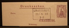GERMANY, STRASSBURG, PRIVAT POST, PREPAID NEWSPAPER WRAPPER, YEAR 1887